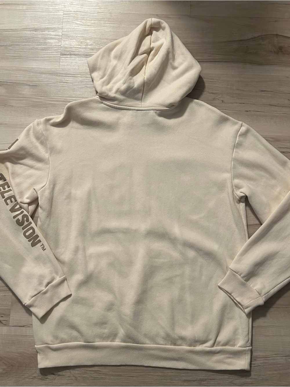 MTV Music Television Cream Hoodie Pullover Sweatshirt Extra Large - Picture 5 of 6